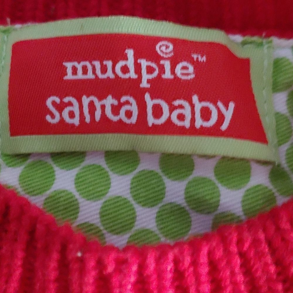 Mud Pie Santa Baby Sweater Sz 0-6 months NWOT - Picture 4 of 5